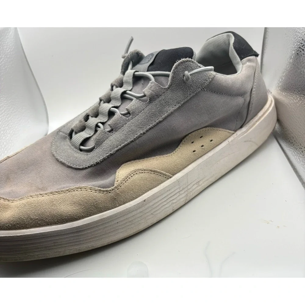 Hey Dude Hudson M Canvas Light Grey Men Sneakers Low Top Slip On Shoes Size 14